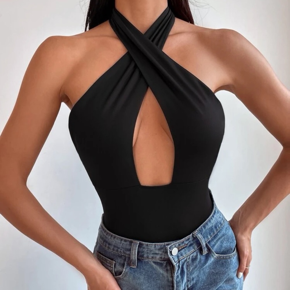 SHEIN Cross Bodysuit